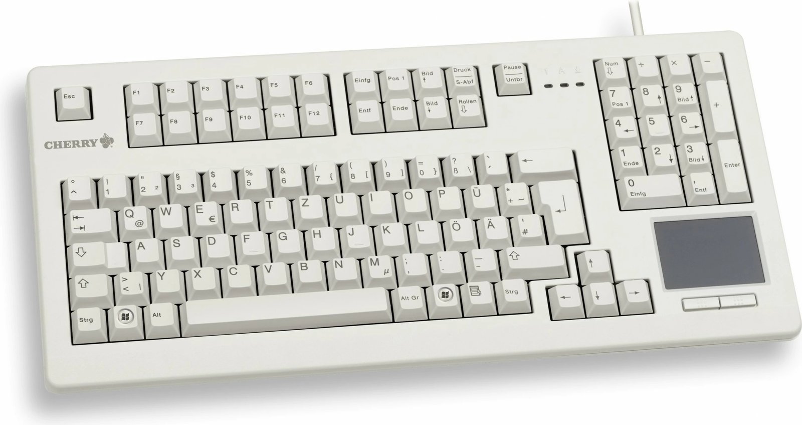 Tastierë Cherry TouchBoard G80-1190, Full-size, Wired, USB, Mekanike, QWERTZ, Gri