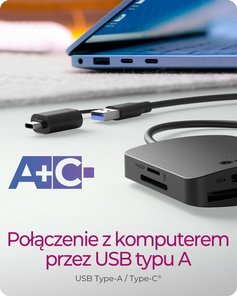 Lexues kartelash IcyBox IB-CR302-CU3, USB 3.2 Type-C + USB 2.0 Type-A, i zi