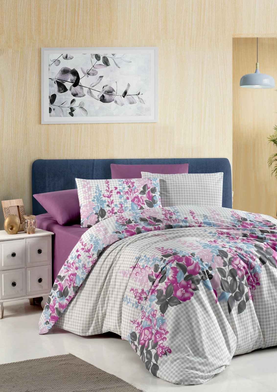 Set mbulesë jorgan për super king, Ranforce, L'essentiel, ngjyrë vjollcë, bardhë, kaltër, gri Set mbulesë jorgan për super king, Ranforce, L'essentiel, ngjyrë vjollcë, bardhë, kaltër, gri