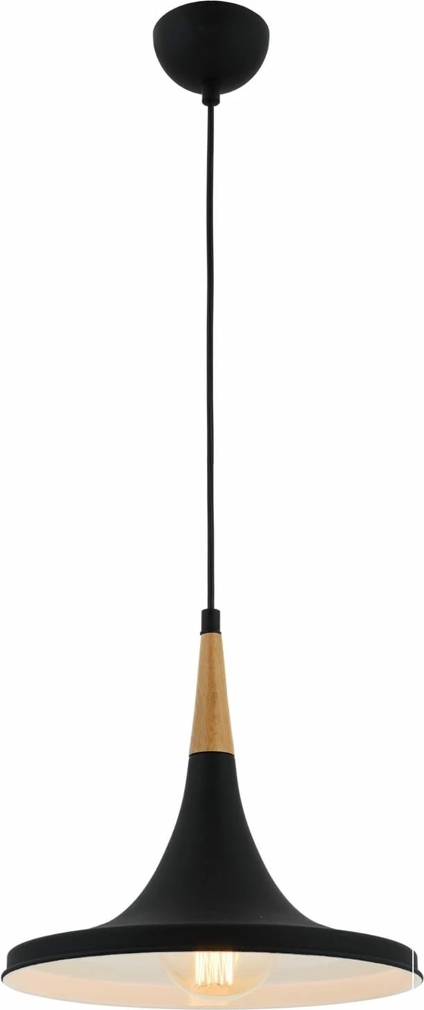 Llambë tavani Opviq, AV-4100-A6-BSY, metal, ngjyrë e zezë dhe lis, 90x32cm