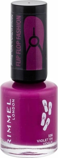 Llak për thonj Rimmel London 60 Seconds Flip Flop 336 Violet En Vogue për femra, 8ml
