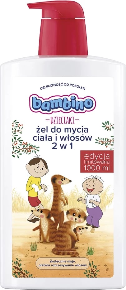Xhel për trup dhe flokë për fëmijë Bambino Bolek and Lolek Meerkats 1000ml
