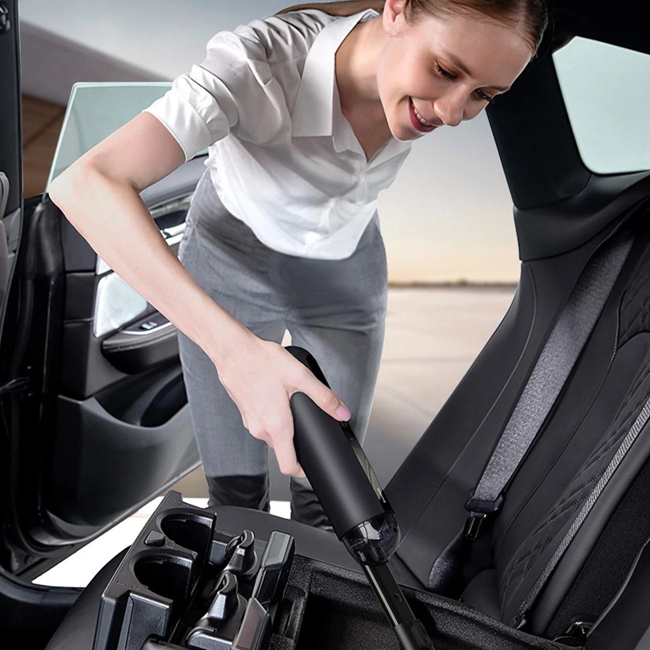 Fshesë elektrike për makinë Baseus A2Pro, 6000Pa, 80W, e bardhë