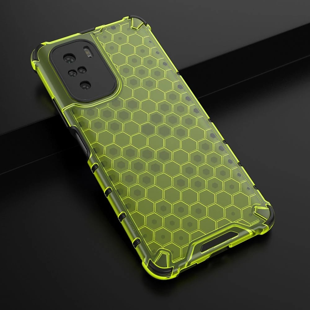 Mbështjellës Honeycomb Hurtel për Xiaomi Redmi K40 Pro+, K40 Pro, K40, Poco F3, Gjelbër Mbështjellës Honeycomb Hurtel për Xiaomi Redmi K40 Pro+, K40 Pro, K40, Poco F3, Gjelbër