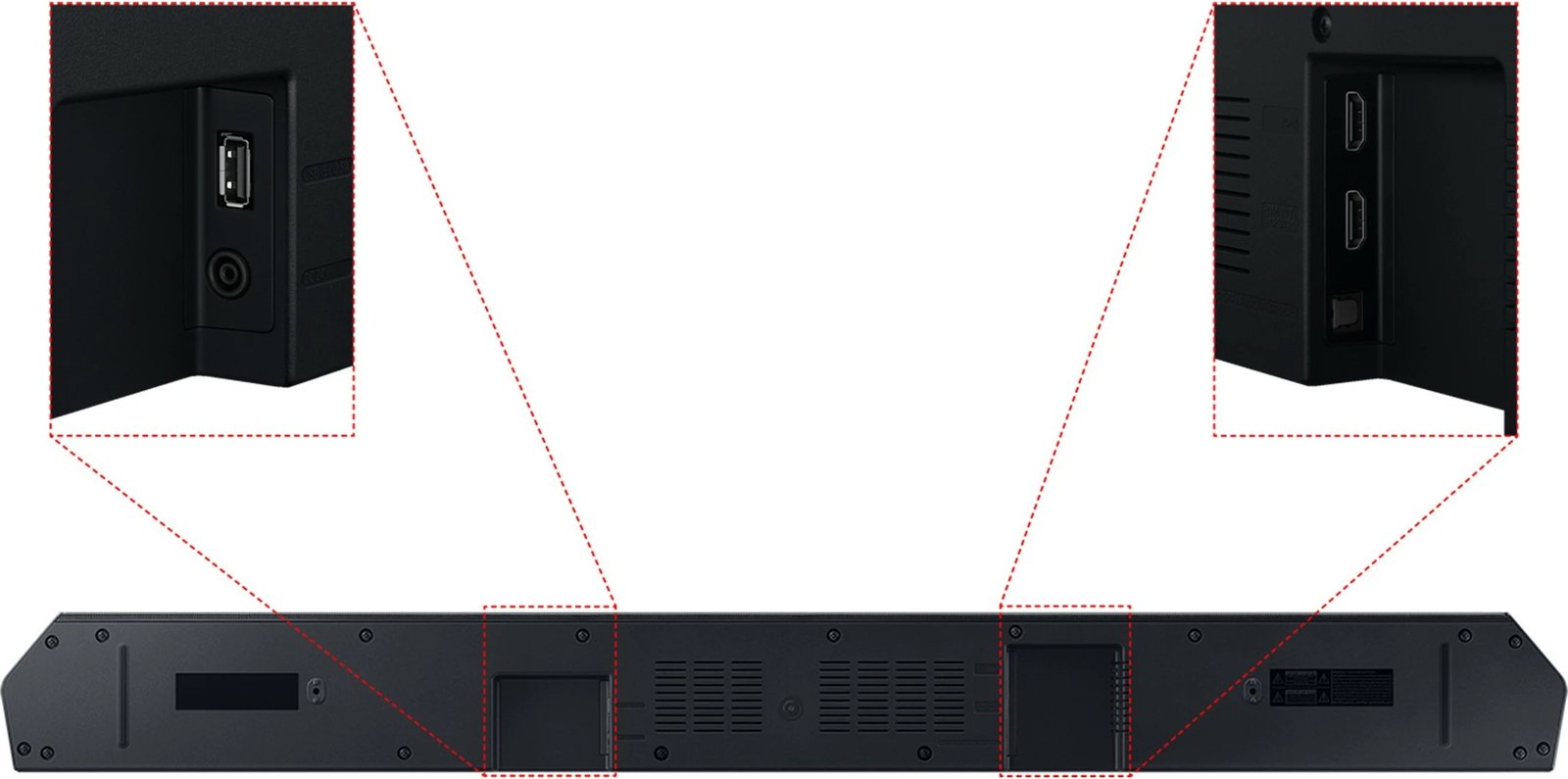 Soundbar Samsung HW-Q600C/EN me subwoofer, e zezë