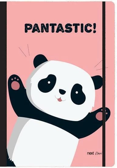 Bllok fleksibël Next Trends Panda, 17x25cm, 2 lëndë, 80 fletë, Rozë