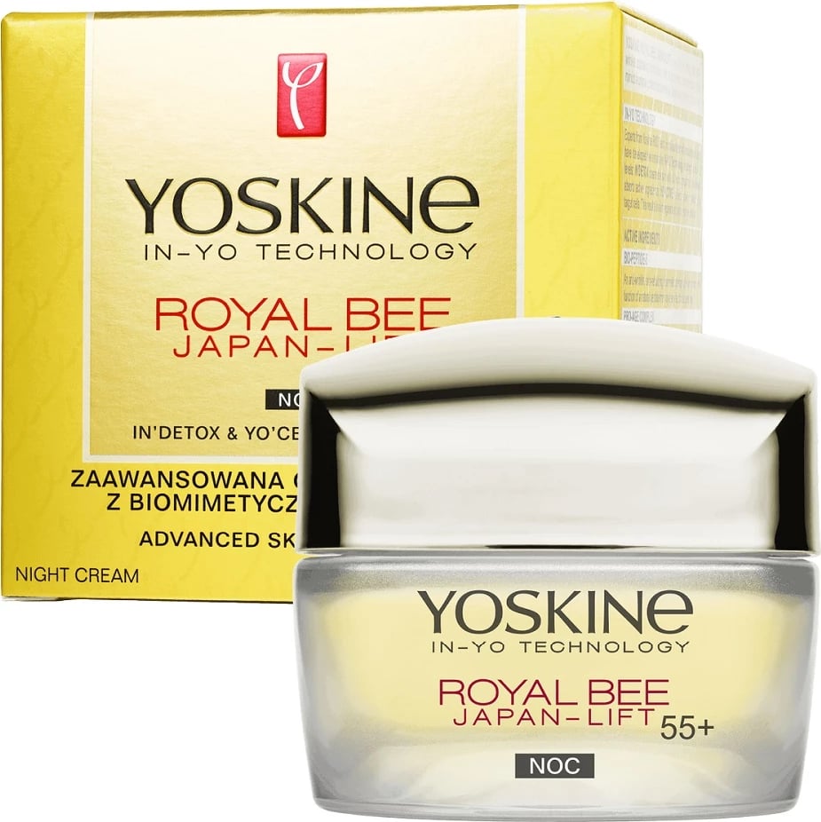 Krem nate për fytyrë Yoskine Royal Bee Japan-Lift Anti-Wrinkle 55+ për femra, 50ml