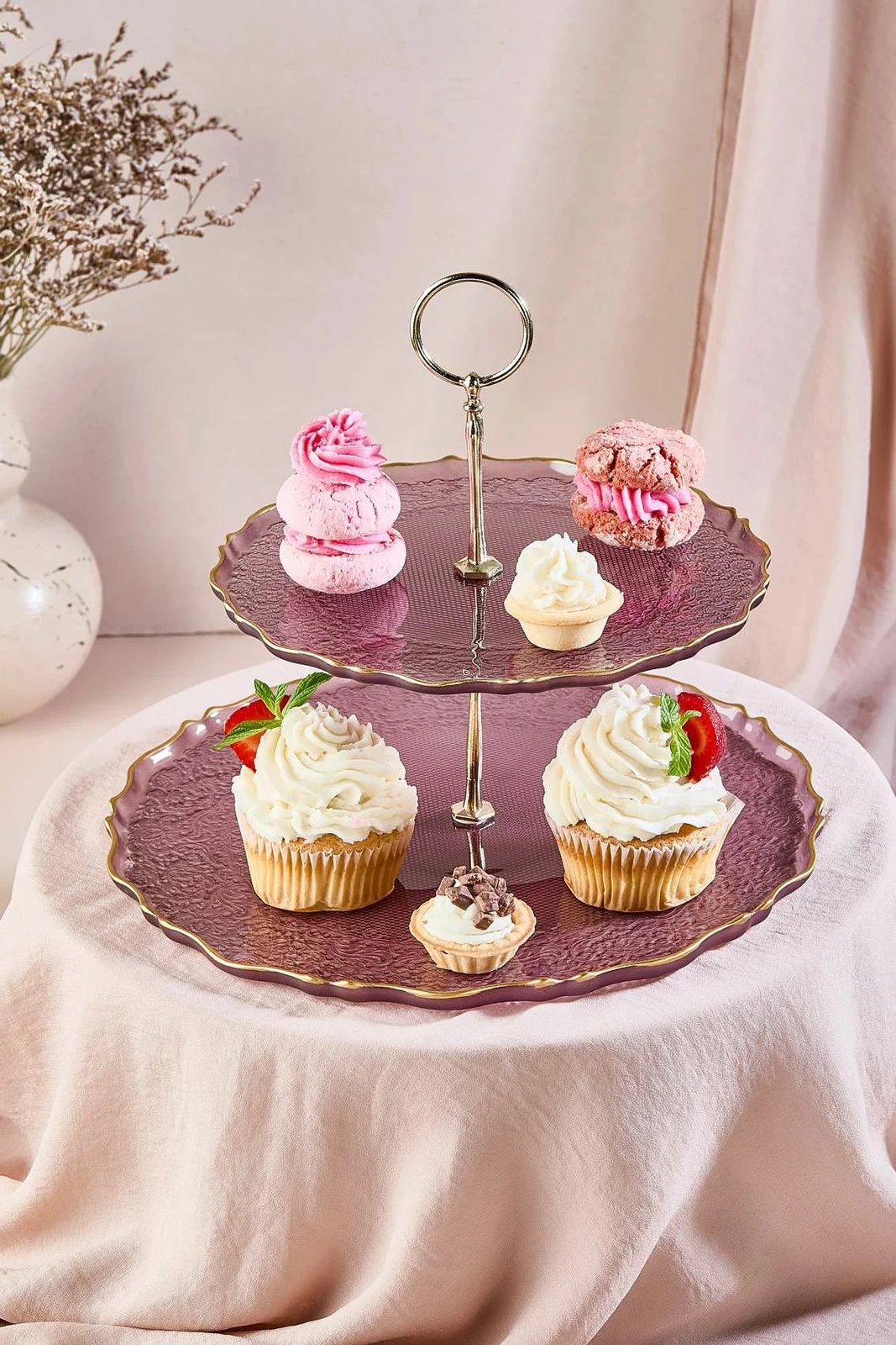 Pjatë për biskota dykatëshe, ngjyrë kumbulle, Hermia Concept, Goblen2