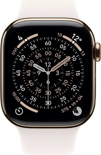 Smartwatch Apple Watch Series 11 GPS + Cellular 42mm trup titani 64GB OLED Retina, Sport Band M/L, ari/rozë e butë