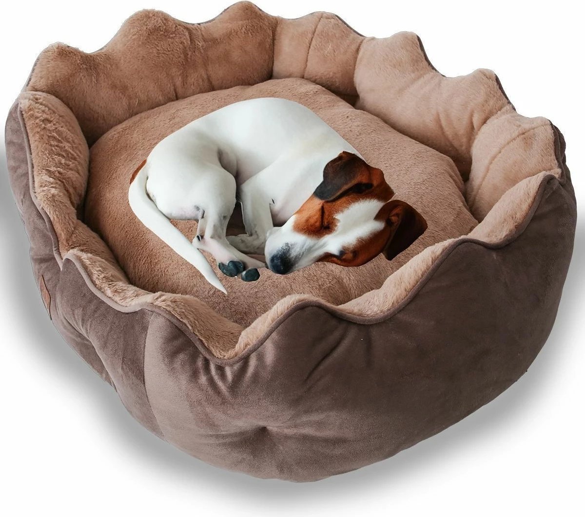 Shtrat për qen Elsa, ngjyrë kafe, Paws & Whiskers, madhësia L