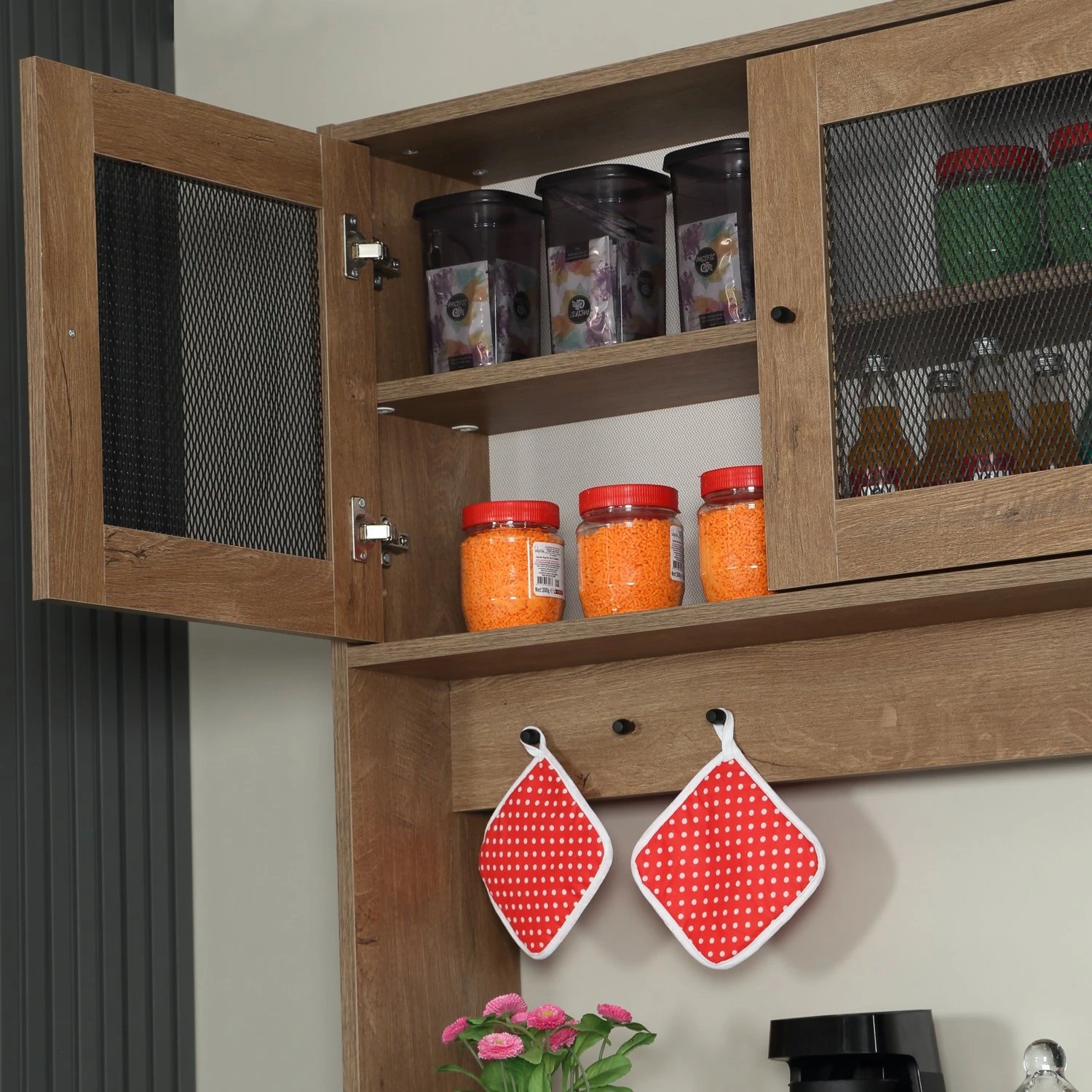 Dollap multifunksional Hanah Home, Grano 140, ngjyrë lisi kaukazian