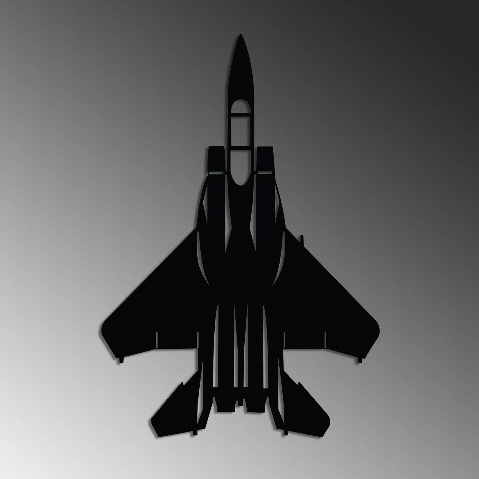 Aksesor dekorativ metalik për mur Wallity, F-15, ngjyrë e zezë, 60x42cm