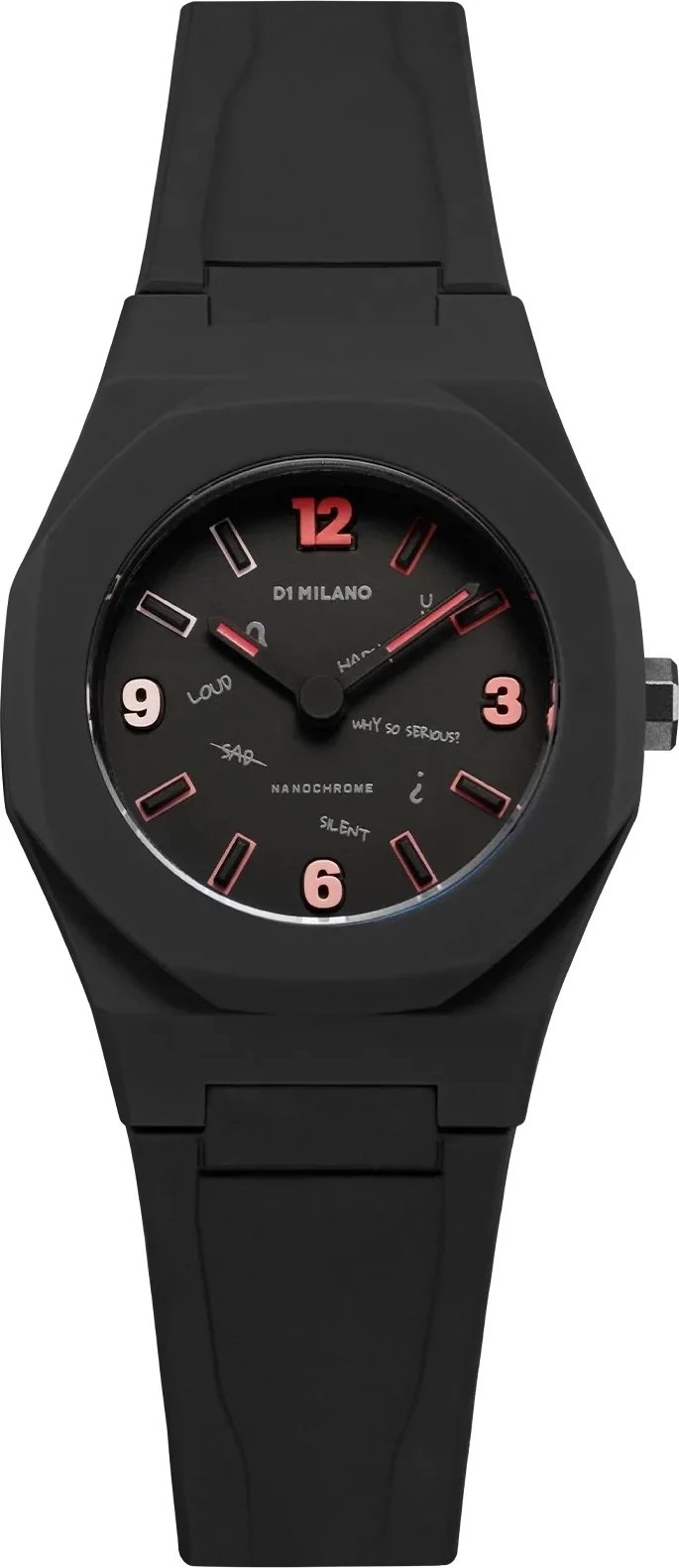 Orë dore unisex D1 MILANO NANOCHROME, e zezë