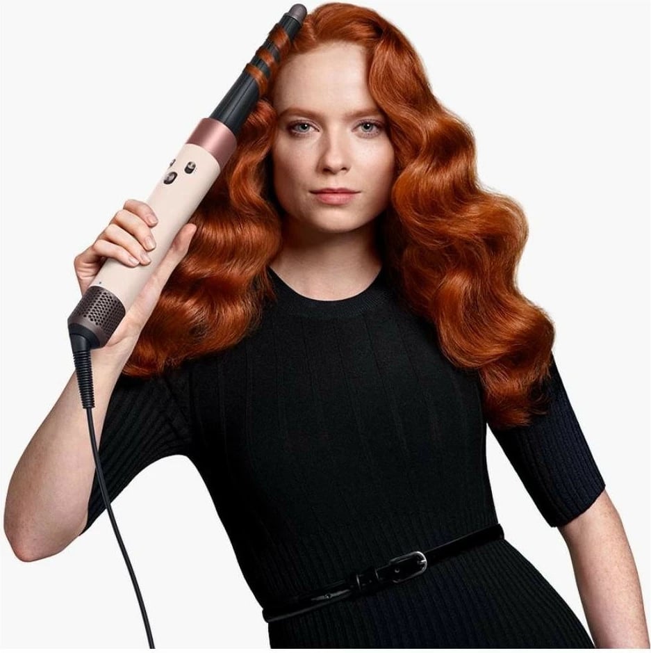 Tharëse flokësh Dyson Airwrap Multistyler i.d. Curly+Coily, 1300W, 6 koka, pastel rozë/rozë ari