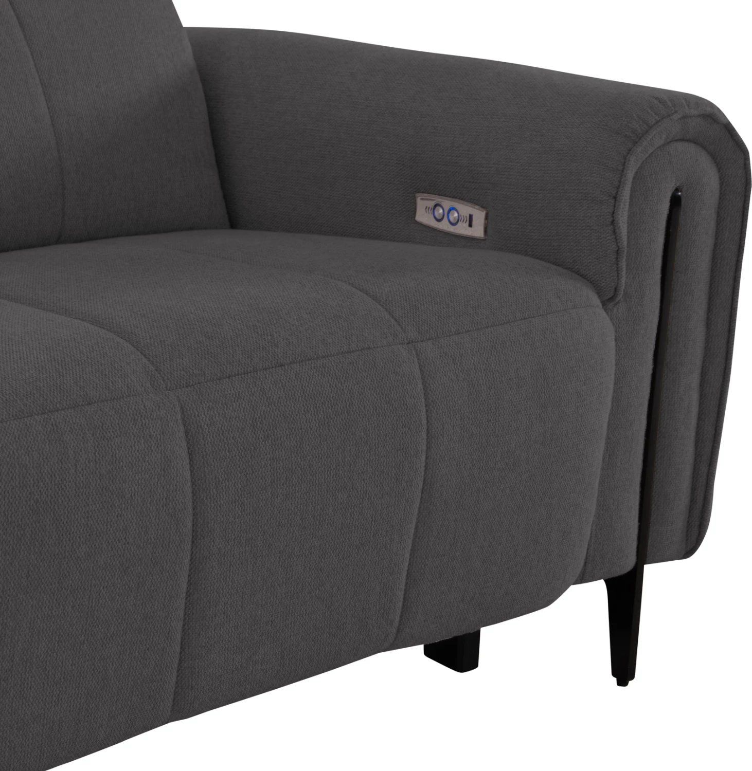 Këndore me 5 pjesë, 2 ulëse me recliner elektrik, ngjyrë gri, ORACLE FH3290.01, 293x293x98cm