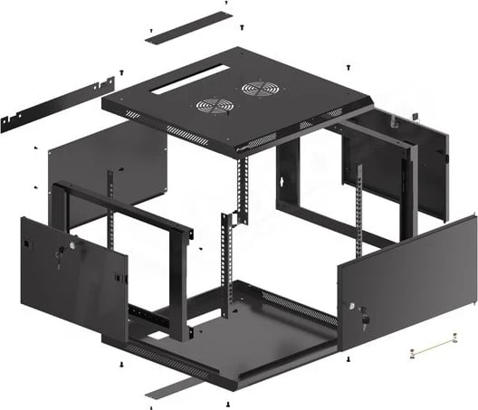 Kabinet RACK LANBERG WF01-6606-00B, 19", 6U, 600x600mm, i zi Kabinet RACK LANBERG WF01-6606-00B, 19", 6U, 600x600mm, i zi