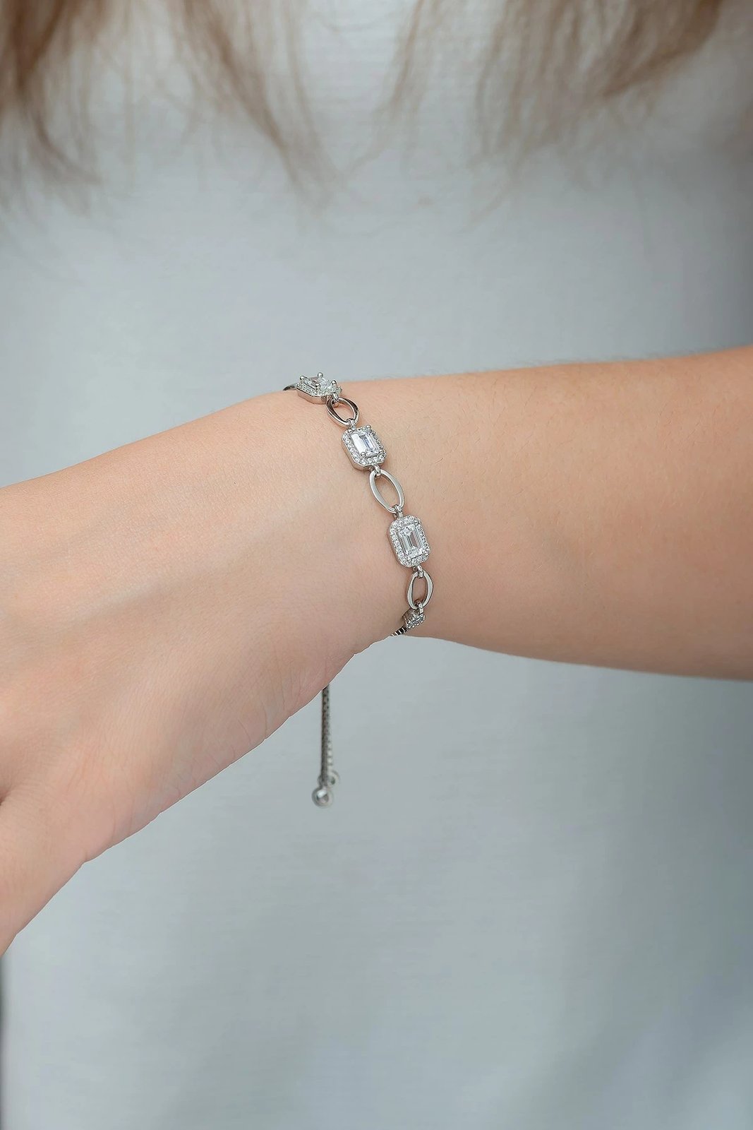 Byzylyk argjendi Jumeon, TRDYL815, ngjyrë argjendi, gur zirkoni