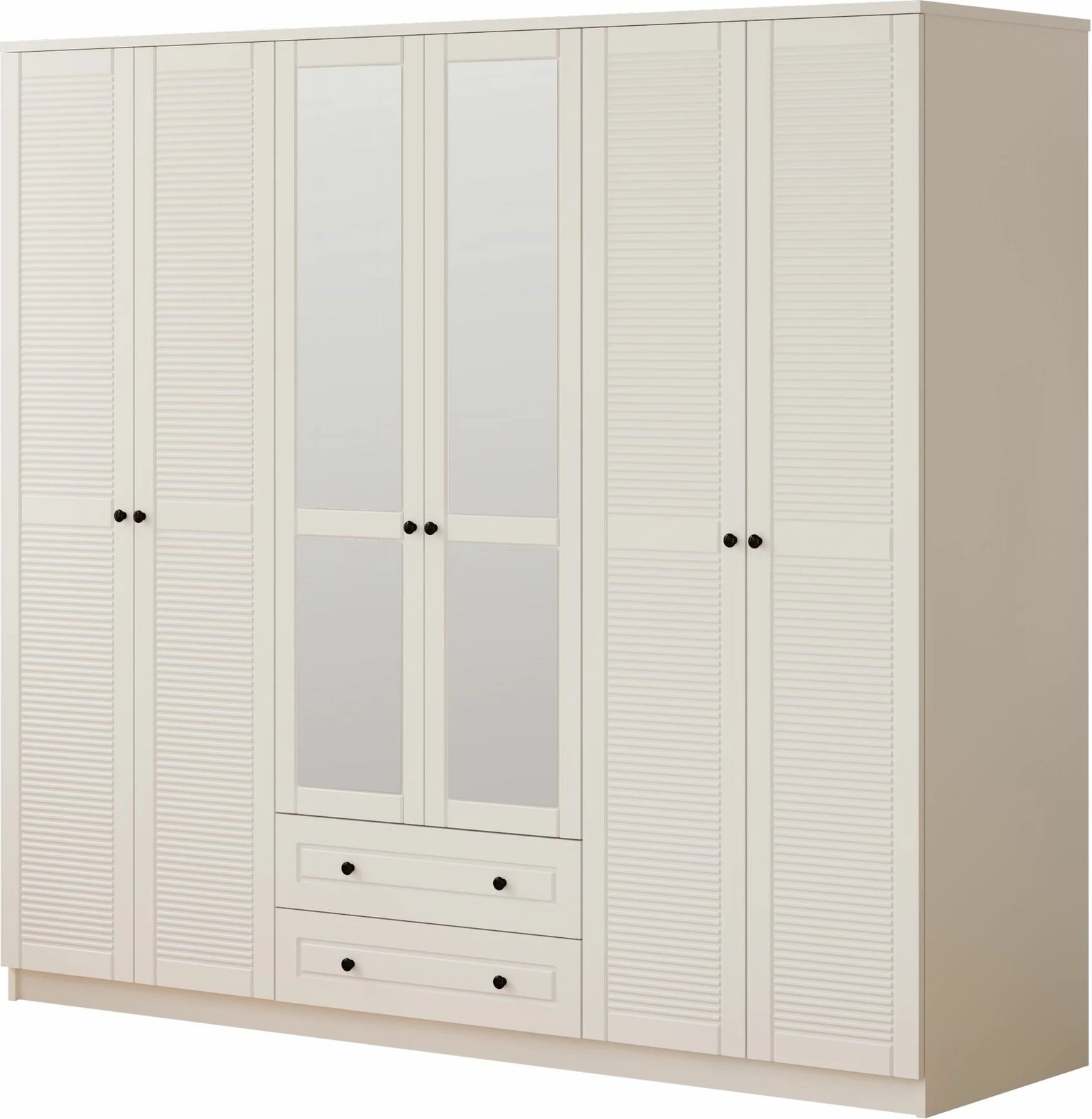 Dollap për rroba, ngjyrë e bardhë mat, Skye Decor, RB-064-02, 210x210x52cm