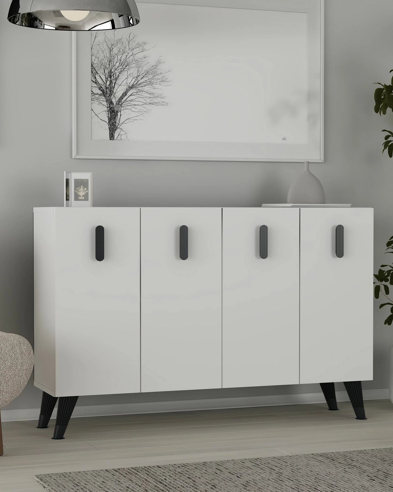 Konsol Skye Decor, e bardhë, 8180KM-64