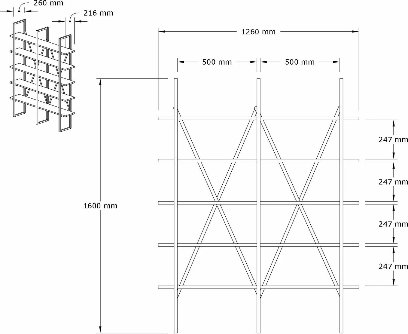 Raft librash Hanah Home, Heybeliada, ngjyrë safir dhe e zezë