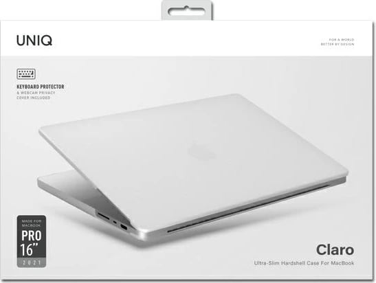 Mbështjellës UNIQ Claro për MacBook Pro 16" (2021/2023), Transparent