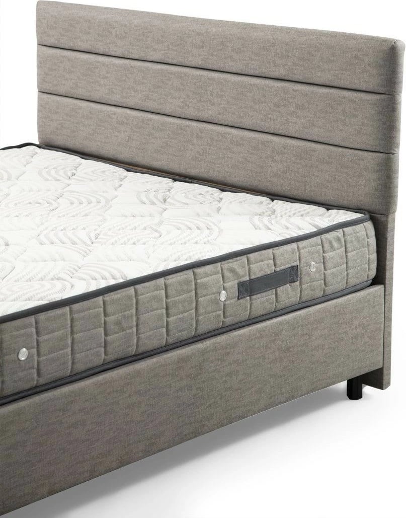 Set dyshek dopio, bazë dhe shtrat, Skye Decor, Motya, 160x200, ngjyrë gri e çelët