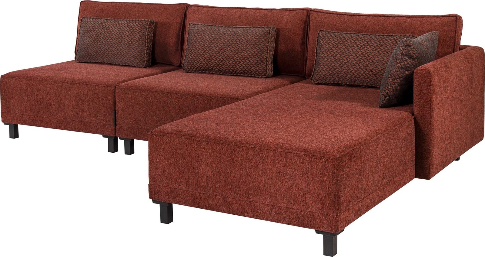 Kënd divan-krevat Atelier del Sofa, Matris, kënd i djathtë, ngjyrë e kuqe Claret