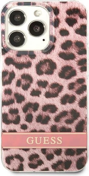 Mbështjellës Guess GUHCP13LHSLEOP për iPhone 13/13 Pro 6.1", hardcase, rozë Leopard Mbështjellës Guess GUHCP13LHSLEOP për iPhone 13/13 Pro 6.1", hardcase, rozë Leopard