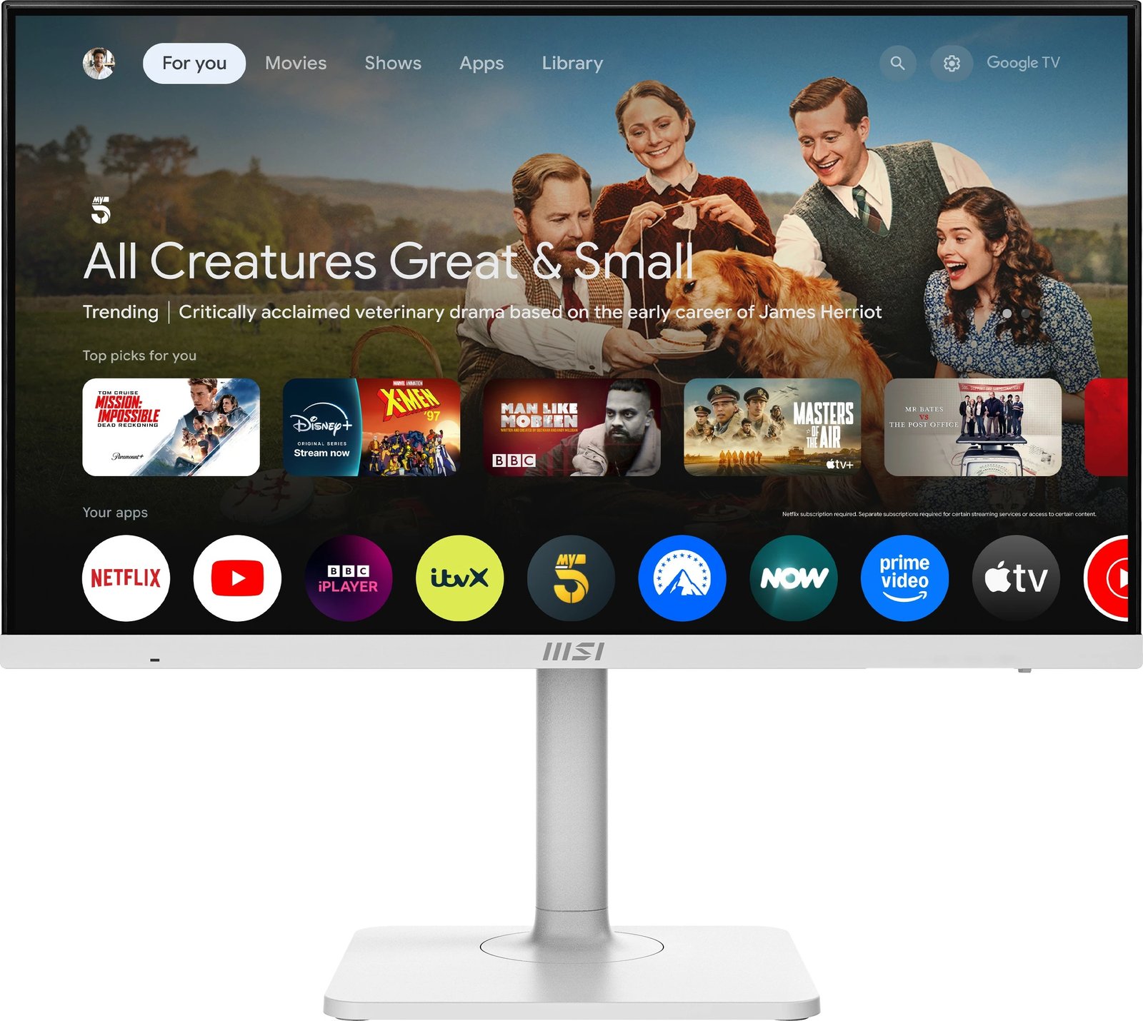 Monitor MSI Modern MD272UPSWDE 27 inç, IPS, UHD, 4ms, bardhë