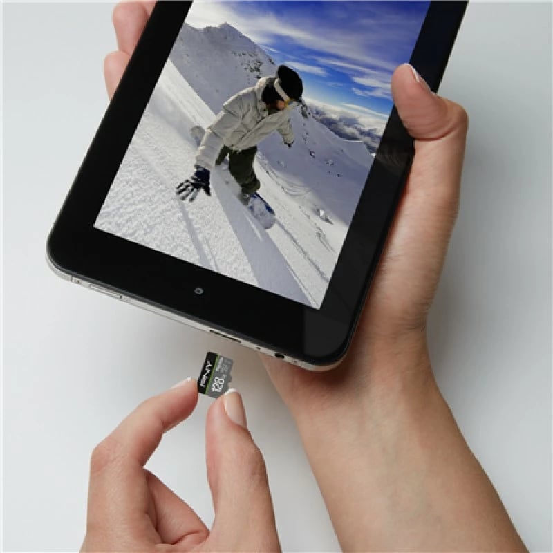 Kartelë memorie PNY PRO Elite 128GB microSDXC Class 10 UHS-I U3, zi/gri