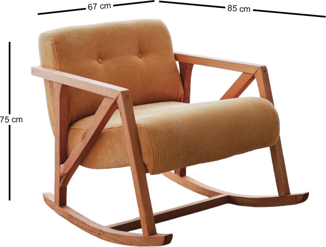 Karrige sallon me krahë, kadife, ngjyrë e verdhë, Nini Sallanan