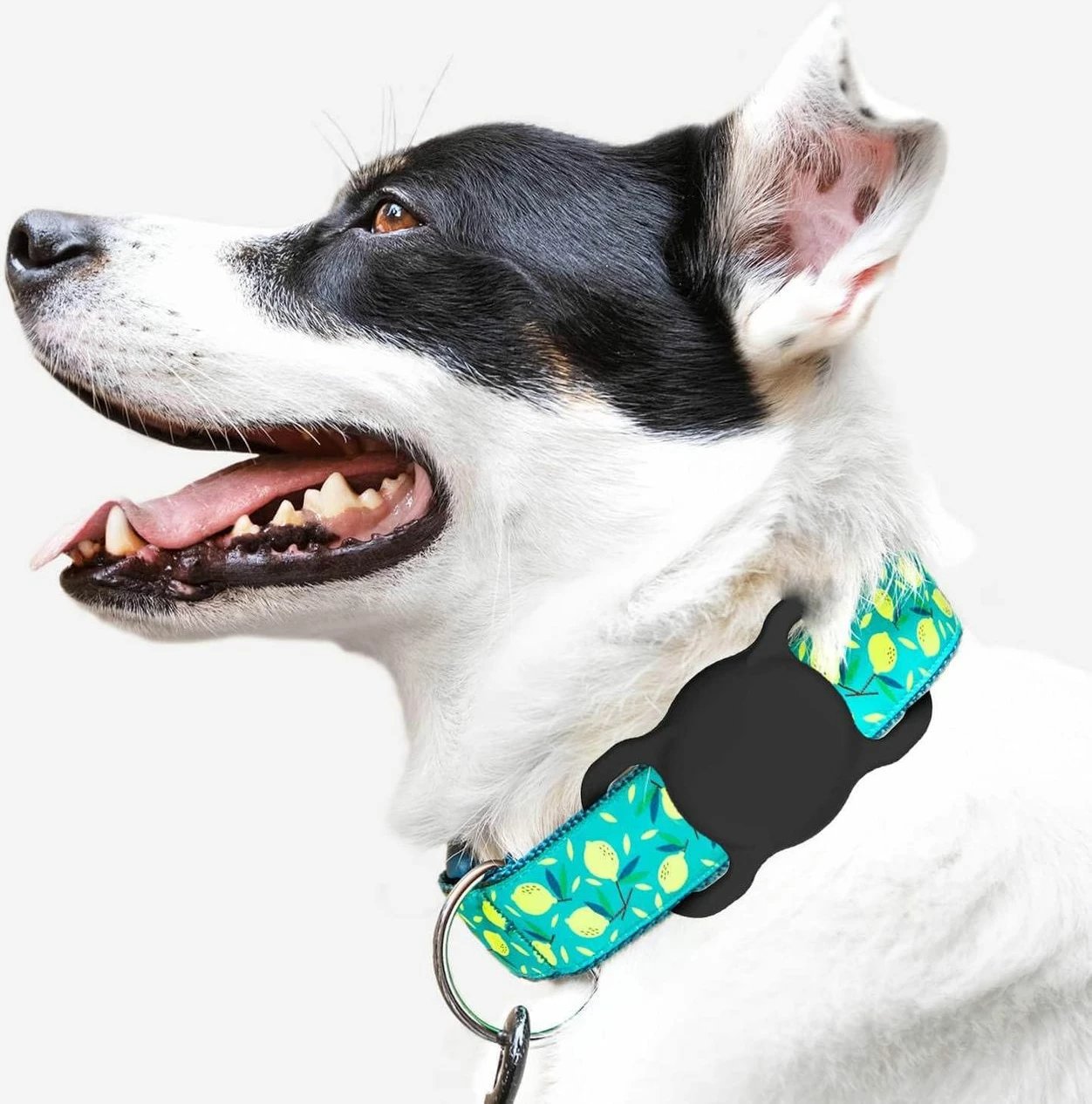 Mbështjellës silikon për AirTag Hurtel, për qafore qeni ose mace, i zi