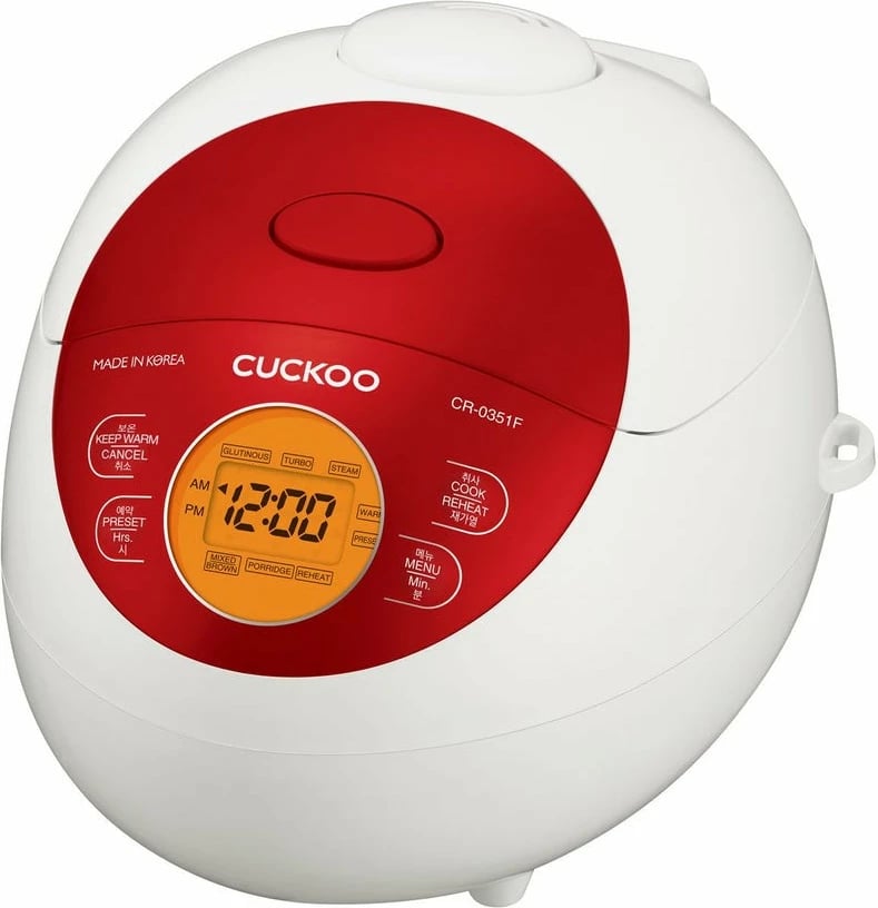 Reiskocher Cuckoo CR-0351F, 0.54L, ekran LCD, kuqe/bardhë