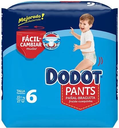 Pelenë pantallona për fëmijë Dodot Pants Talla 6, 27 copë