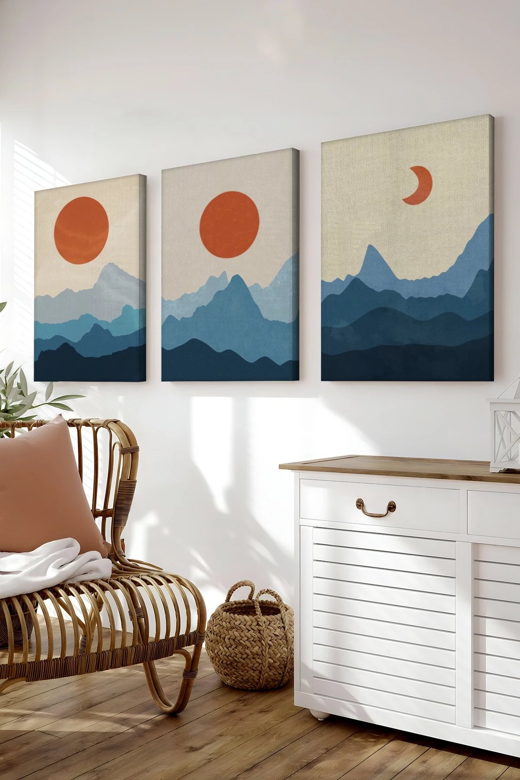 Pikturë dekorative në kanavacë (3 copë), Wallity, 3Cnvs7, 40x60