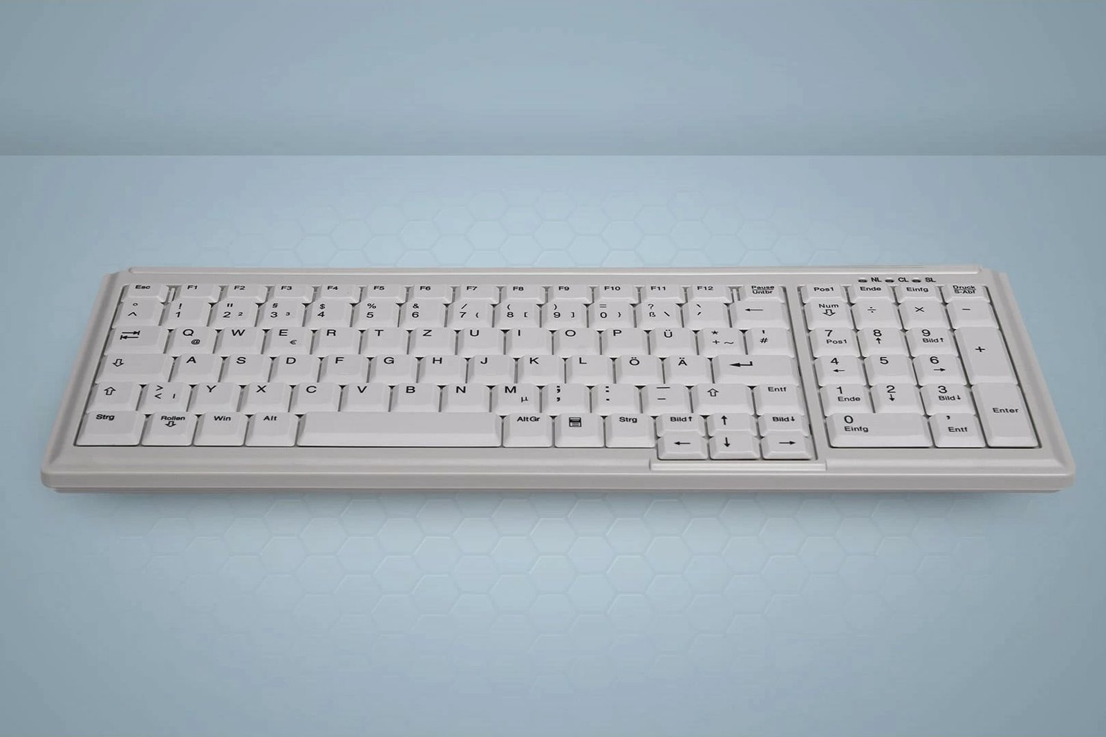 Tastierë Cherry AK-7000, me kabllo, USB, çelësa gërshërë, e bardhë