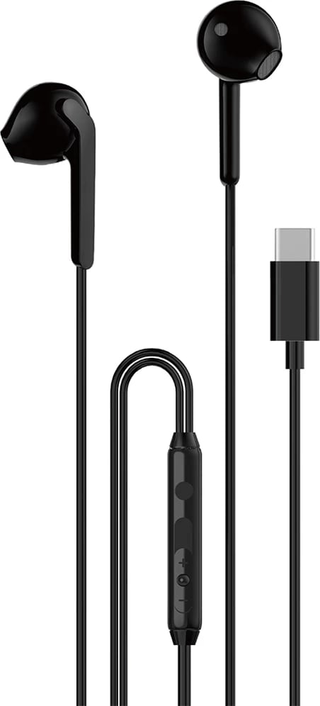 Kufje in-ear Dudao X3C me kabllo, USB-C, 1.2m, të zeza