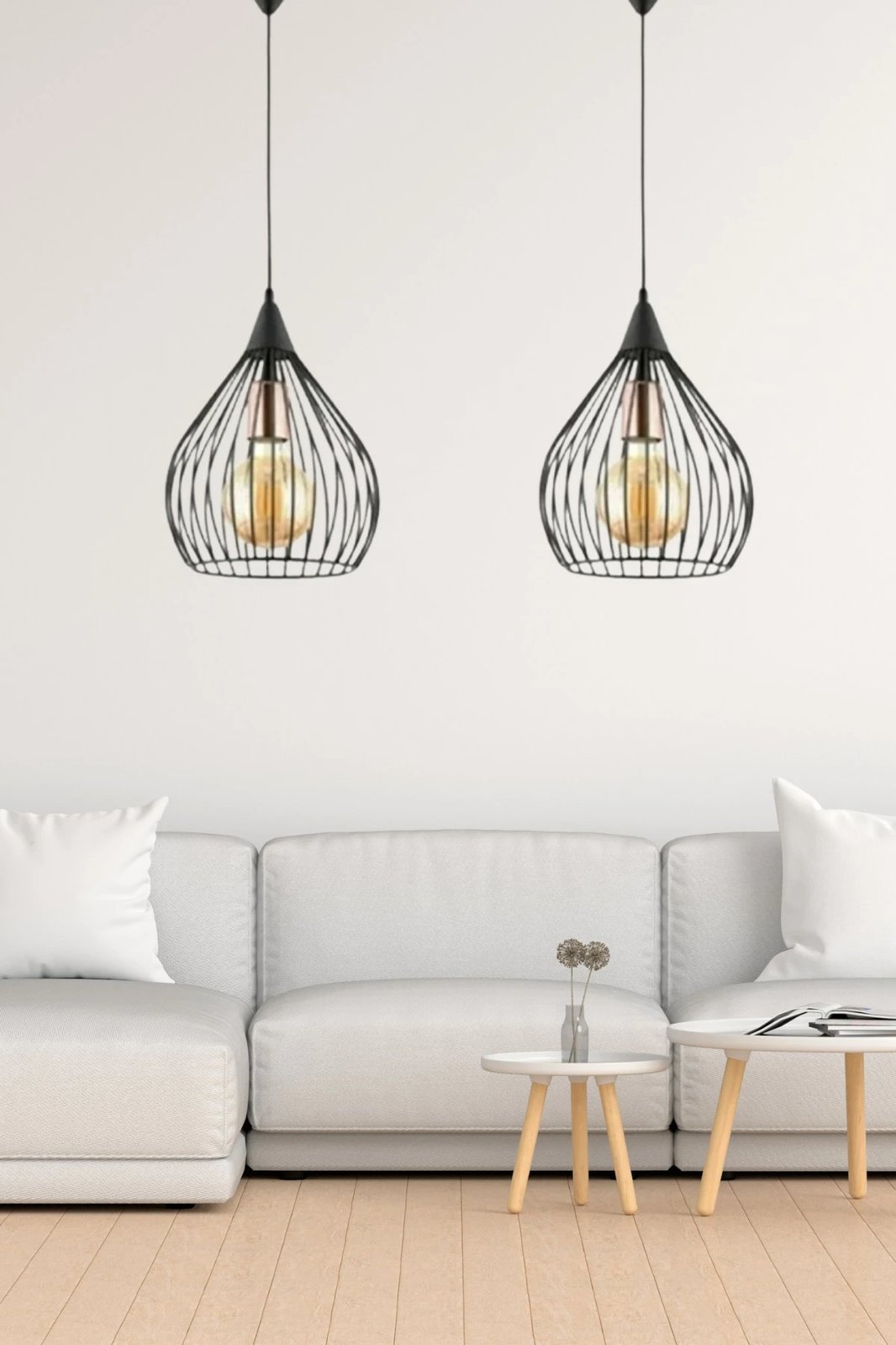 Llambë tavani Opviq, LB046x2, metal i zi