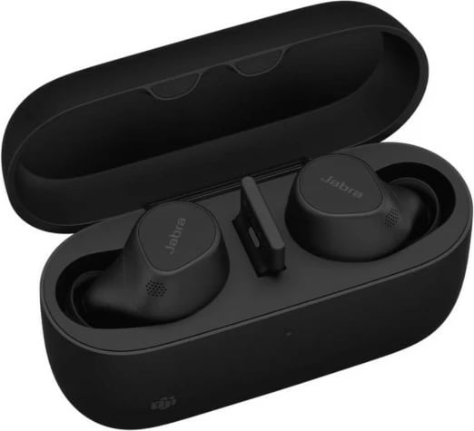 Kufje Jabra Evolve2 Buds, wireless, USB-A, të zeza