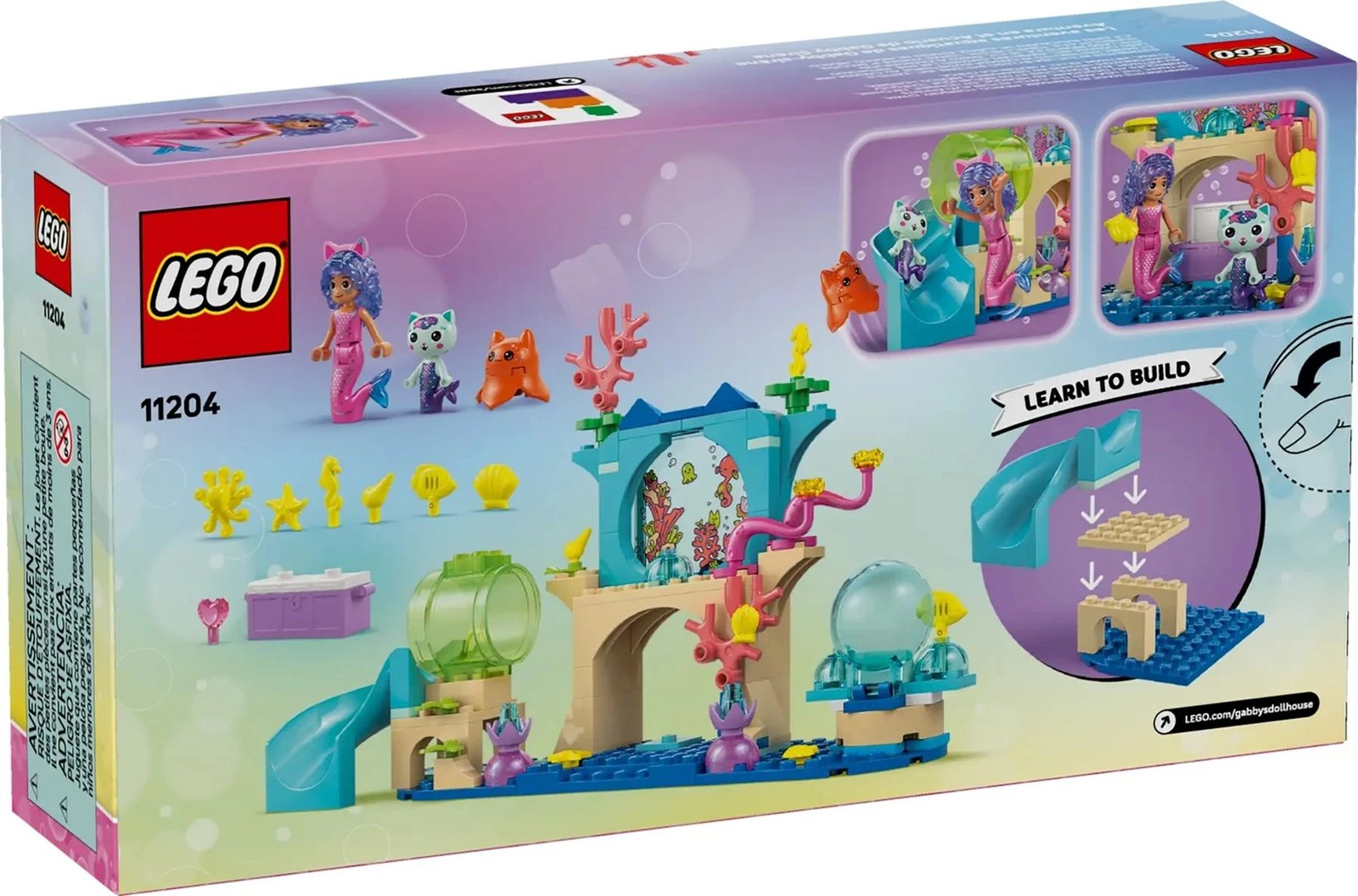 Set LEGO Gabby’s Dollhouse Mermaid Gabby's Aquarium Adventure 11204, 103 pjesë