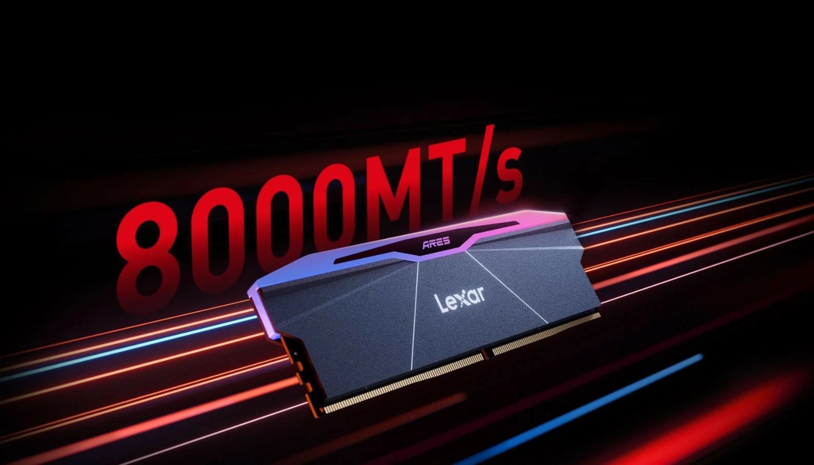 RAM Memorje Lexar ARES RGB DDR5, 32GB (2x16GB), 7600 MHz, e zezë RAM Memorje Lexar ARES RGB DDR5, 32GB (2x16GB), 7600 MHz, e zezë