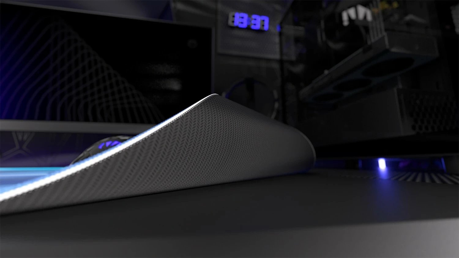 Mauspad Endorfy Crystal Blue L, plastik, ngjyrë kaltër