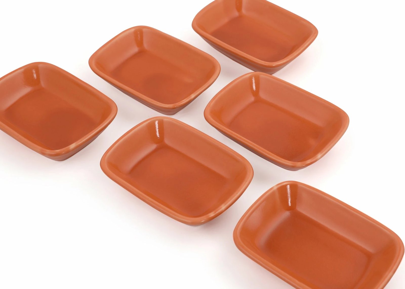 Set pjatash të vogla qeramike (6 copë), ngjyrë portokalli, Hermia Concept, ST501106F209A0000000AYD200