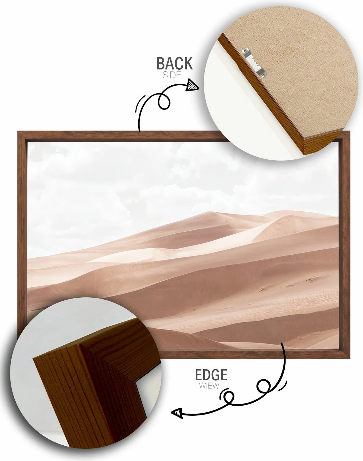 Pikturë dekorative me kornizë, shumëngjyrëshe, Lmnmdlkahve47