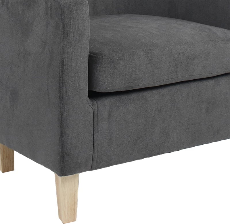 Fotel Joyful, material anthracite-natyral, 71x71x78cm
