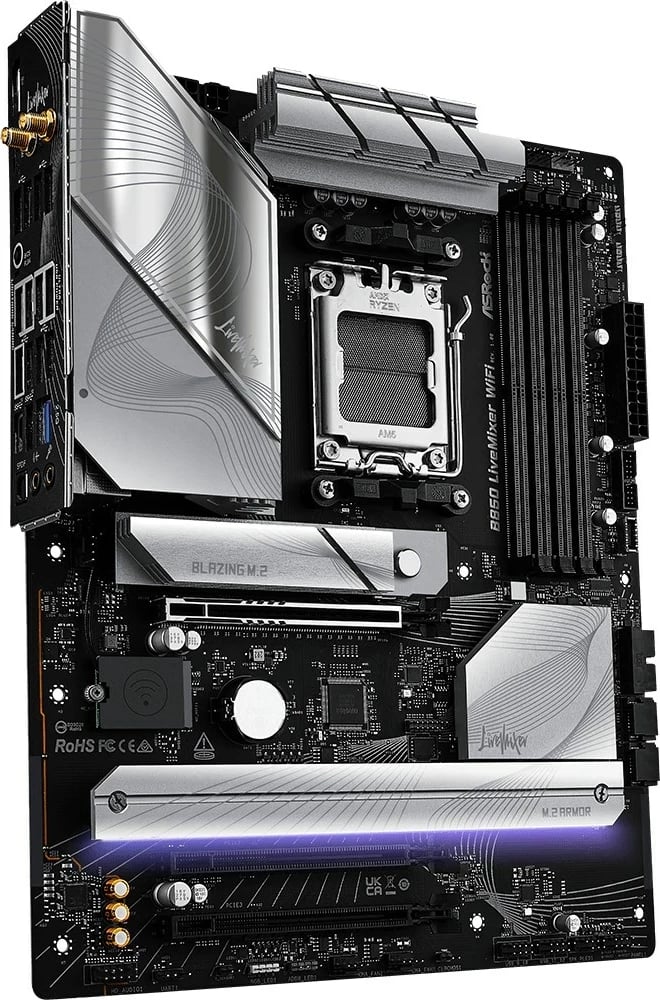 Pllakë amë Asrock B850 LiveMixer WiFi, ATX, Socket AM5, 256 GB, E zezë