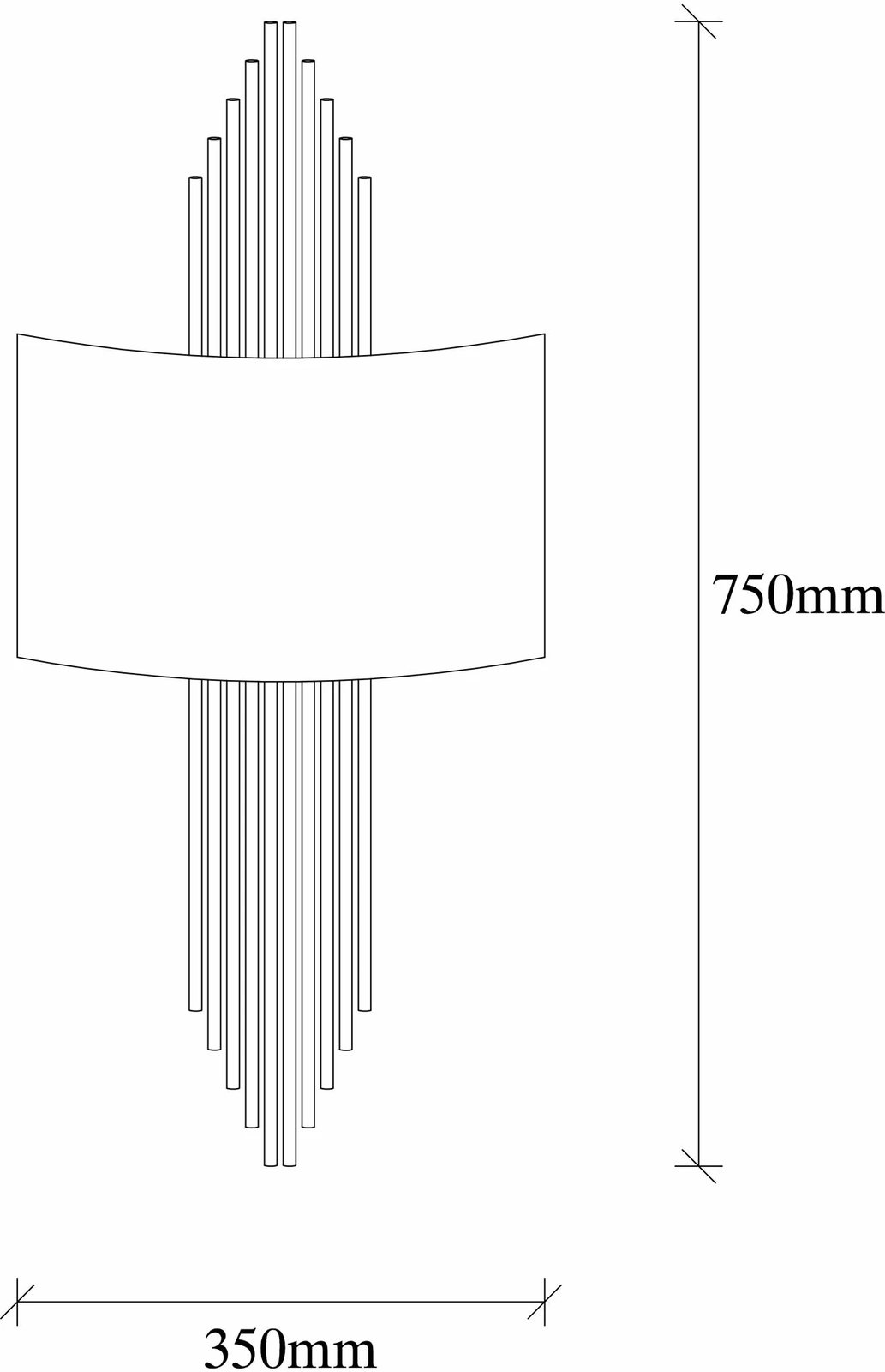 Llambë muri Opviq, 620 - A, ngjyrë e zezë