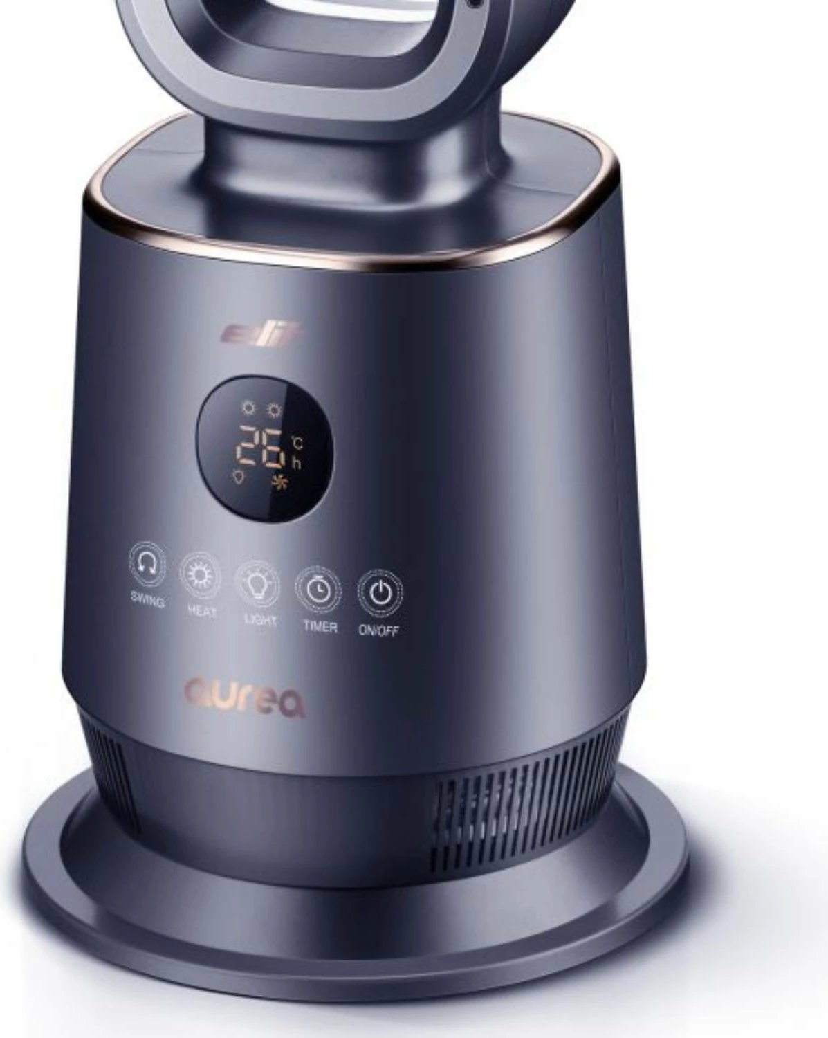 Ngrohës & ventilator 2‑në‑1, Elit, AUREA, 1000/2000W, temperaturë 16‑36°C, telekomandë, oscilim, kohëmatës 12h