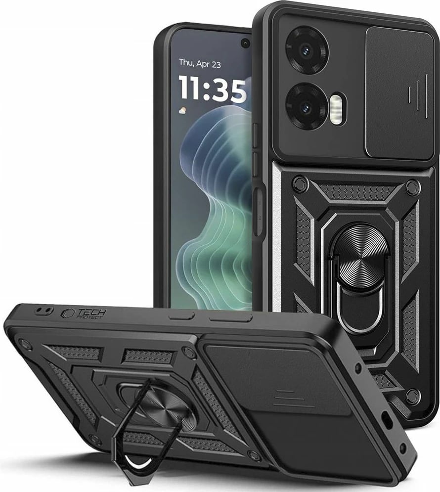 Mbështjellës Tech-Protect CamShield Pro për Motorola Moto G35 5G, i zi