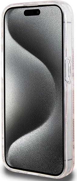 Mbështjellës Guess IML GCube MagSafe për iPhone 15 Pro, Rozë Mbështjellës Guess IML GCube MagSafe për iPhone 15 Pro, Rozë